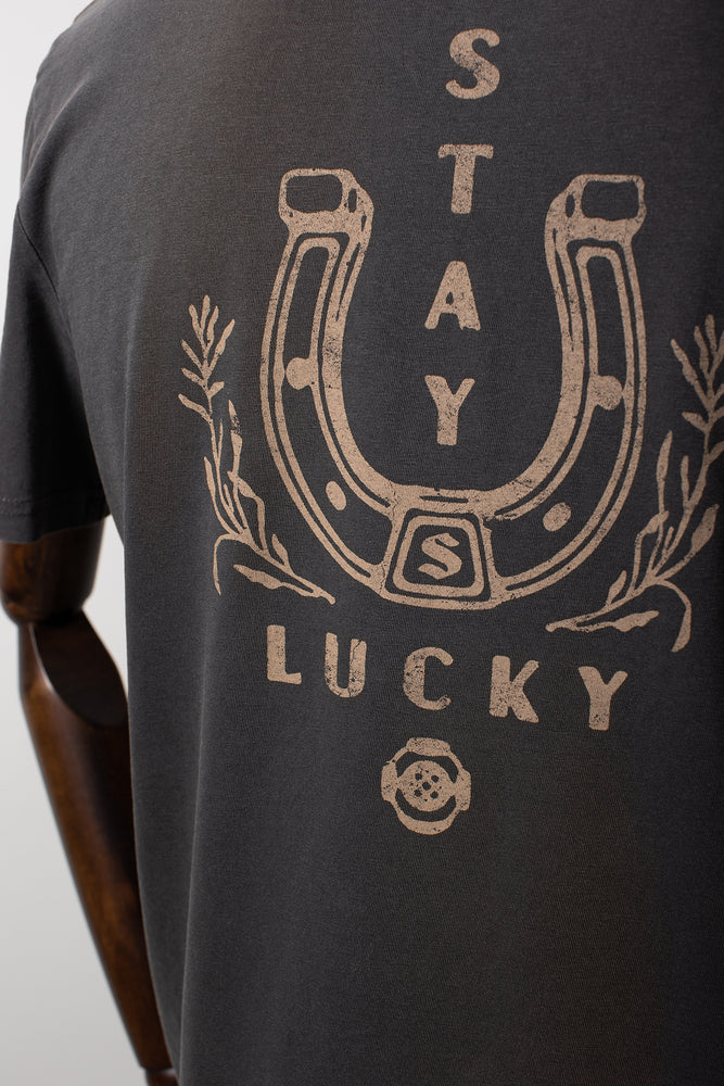 
                  
                    Load image into Gallery viewer, &amp;#39;LUCKY&amp;#39; Tee | Aged Steel Grey
                  
                