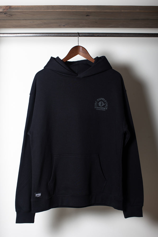 'BC SUPPLY CO' Oversize Hood | Black