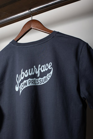 
                  
                    Load image into Gallery viewer, &amp;#39;LOW PRESSURE CO&amp;#39; Tee | Dusk Blue
                  
                
