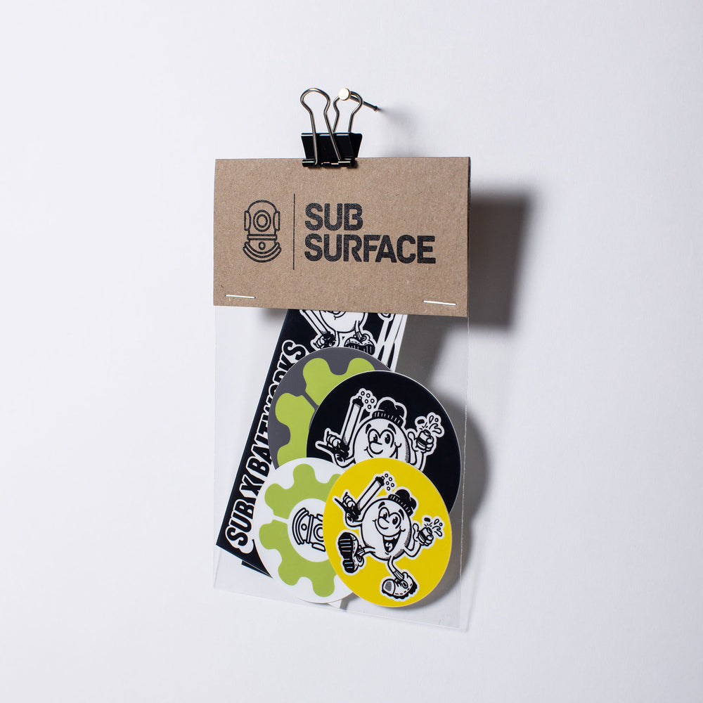 
                  
                    Load image into Gallery viewer, STICKER PACK | SUB X BAITWORKS
                  
                