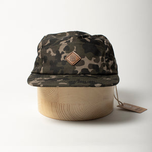 
                  
                    Load image into Gallery viewer, 5 Panel - &amp;#39;BASE&amp;#39; - Camo/Leather
                  
                