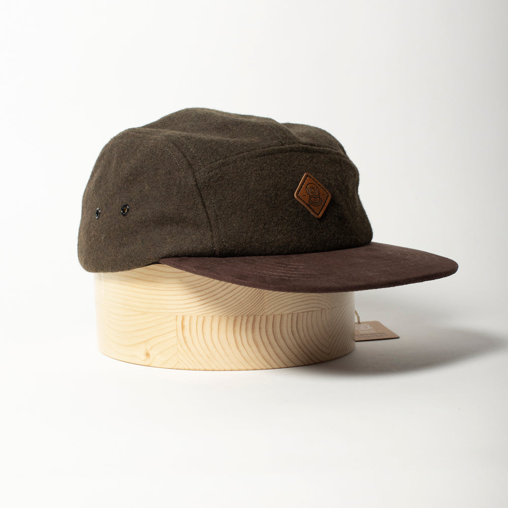 
                  
                    Load image into Gallery viewer, 5 Panel - &amp;#39;LO-FI&amp;#39; - Tweed/Leather
                  
                